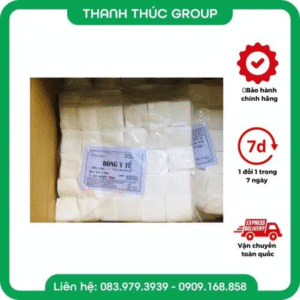 Bông Y Tế Cắt Sẵn 5x5cm Bảo Thạch 500gr