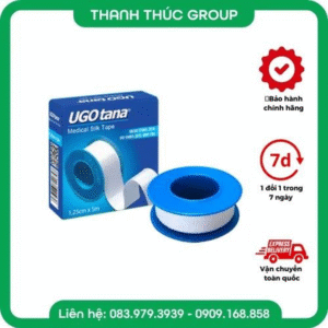 BĂNG DÍNH CUỘN VẢI LỤA Y TẾ UGOTANA 1,25CM X 5M