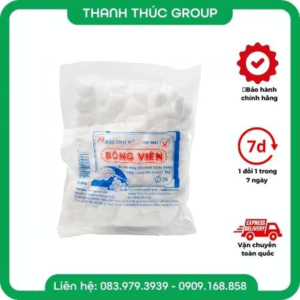 Bông Gòn Viên Bảo Thạch Tiệt Trùng Gói 50g